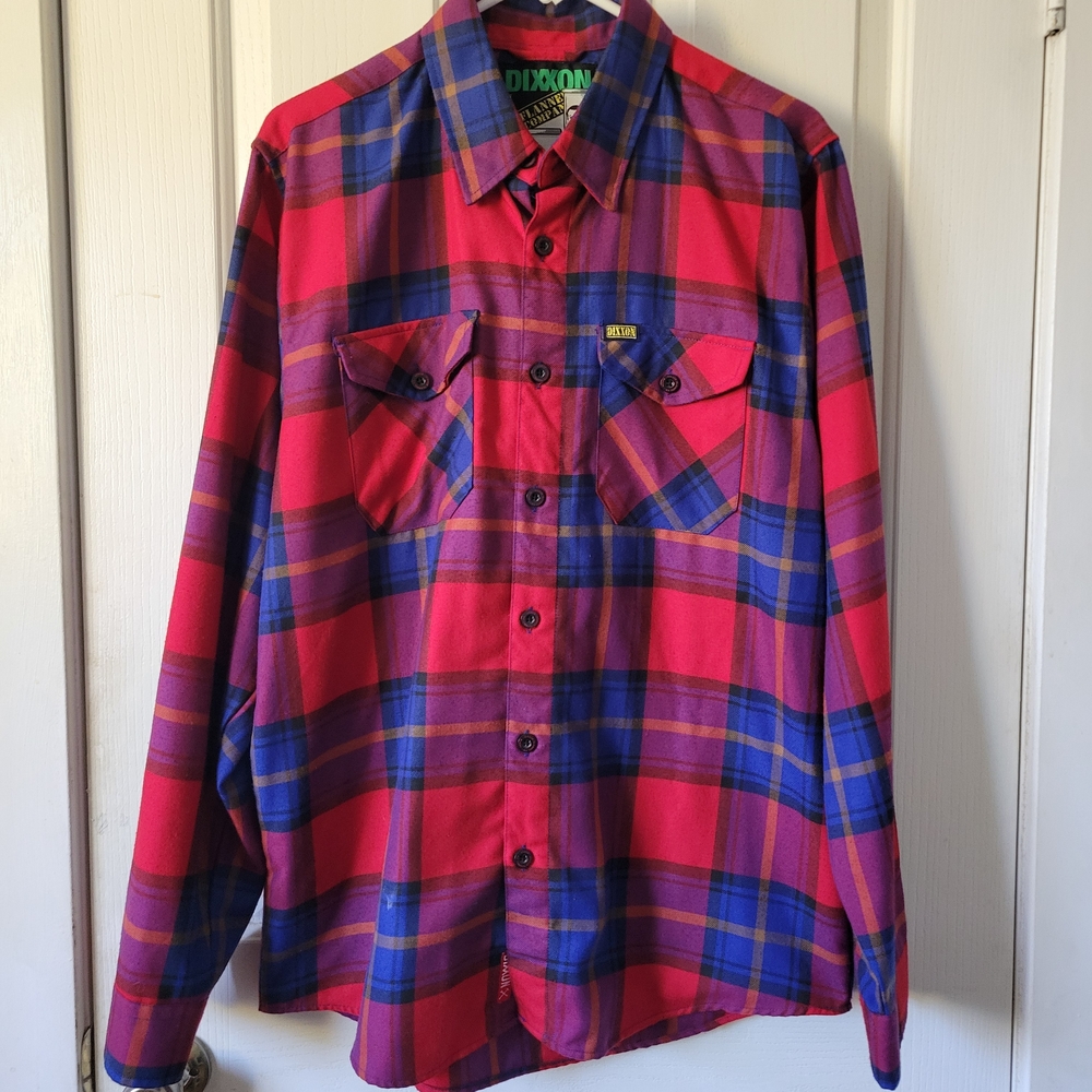 DIXXON Red and Blue Flannel Shirt